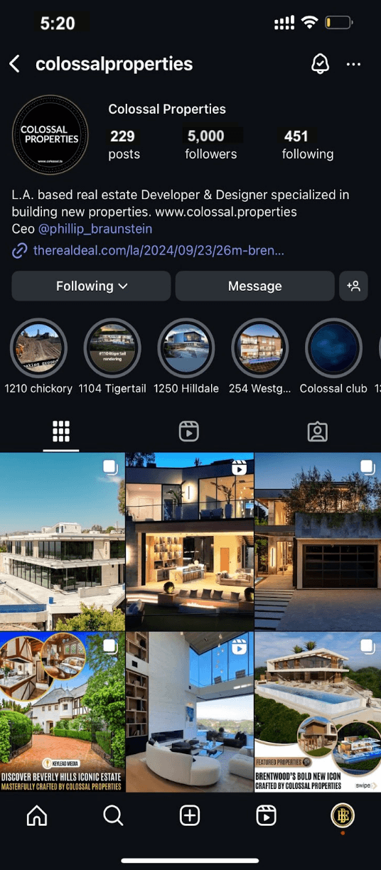 @colossalproperties before